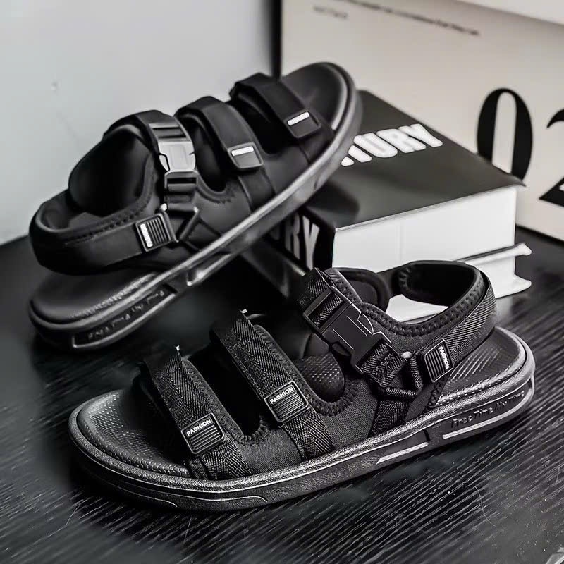 Giày Sandal Nam Nữ Quai Dù Khóa Cài - Sandal Unisex Đế Cao Su Đúc Chống Trơn Trượt Phong Cách Street
