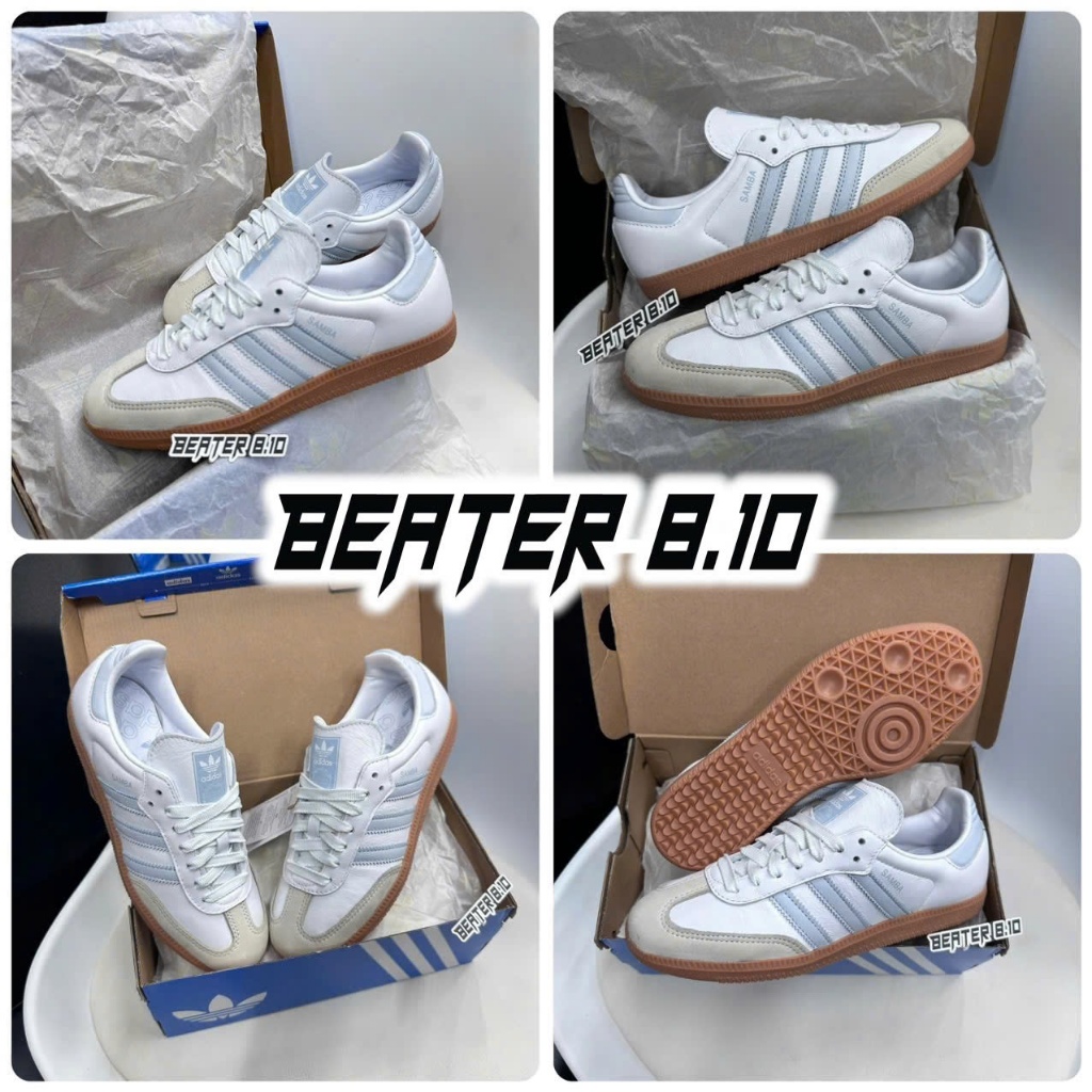 Giày Samba OG 'White Halo Blue Gum' Cloud White Sneakers Women - IE0877 - 1145