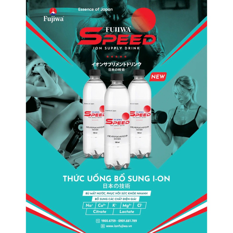 [Combo Tiết Kiệm] Nước Bù Điện Giải Fujiwa Speed (390ml / 550ml) - Thể Thao, Gym