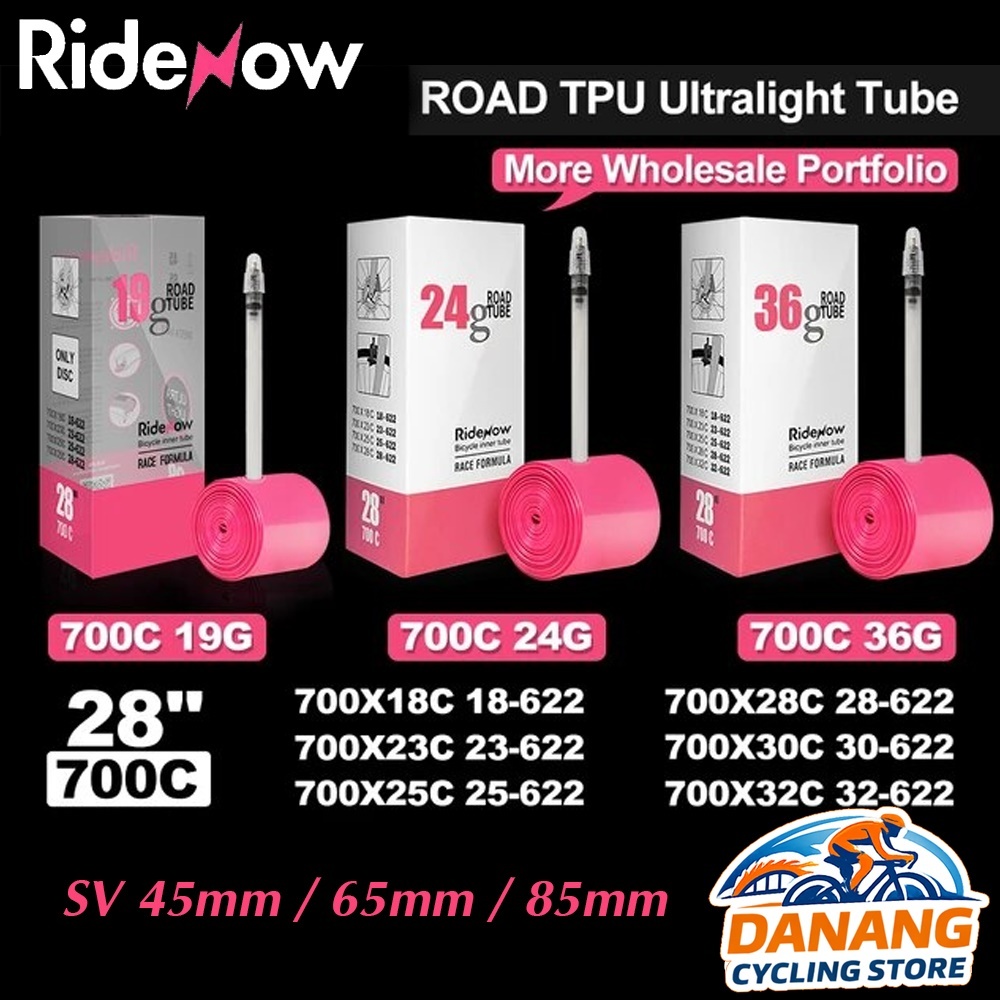 Ruột (Săm) Xe Đạp TPU RideNow Siêu Nhẹ 19G 24G 36G 700x18->32C