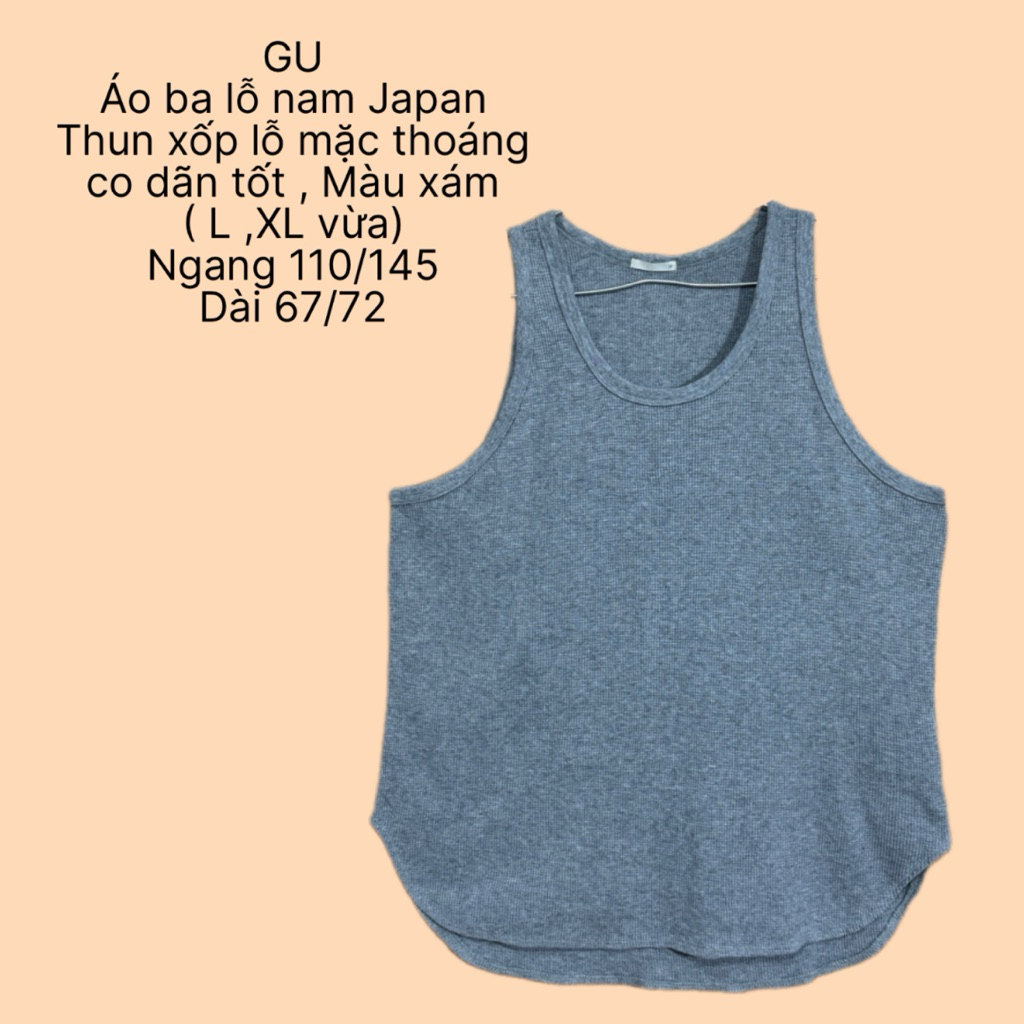 9✅ Áo ba lỗ nam hiệu GU Japan co dãn tốt mới ạ