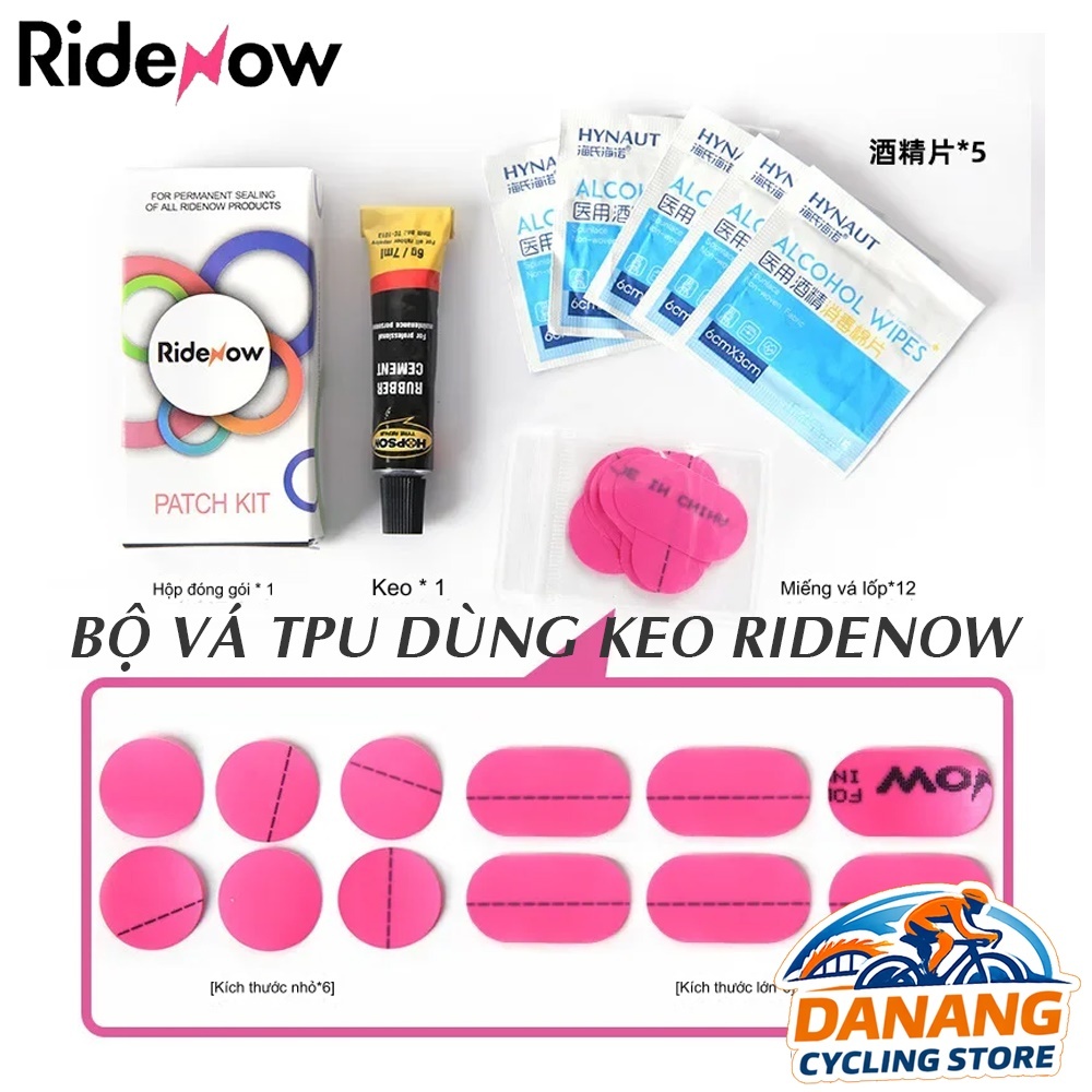 Bộ Vá Săm TPU Xe Đạp RIDENOW Dùng Keo – Miếng Vá Chuyên Dụng Cho Ruột TPU