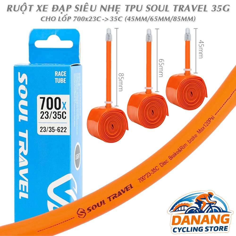 Ruột (Săm) Xe Đạp TPU Soul Travel Siêu Nhẹ 35G 700×23-35C