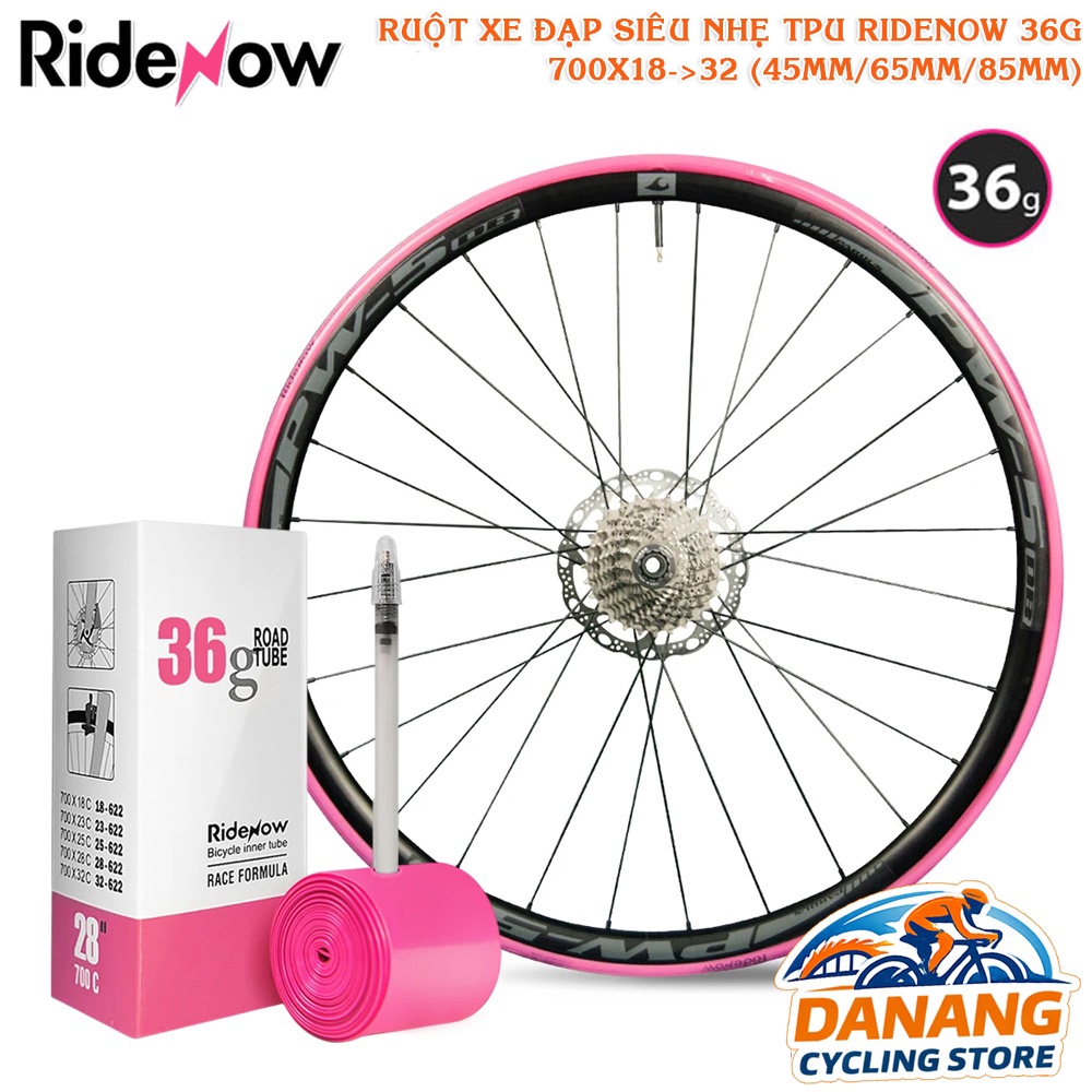 Ruột (Săm) Xe Đạp TPU RideNow Siêu Nhẹ 36G 700×18-32C – Kèm 2 Miếng Vá