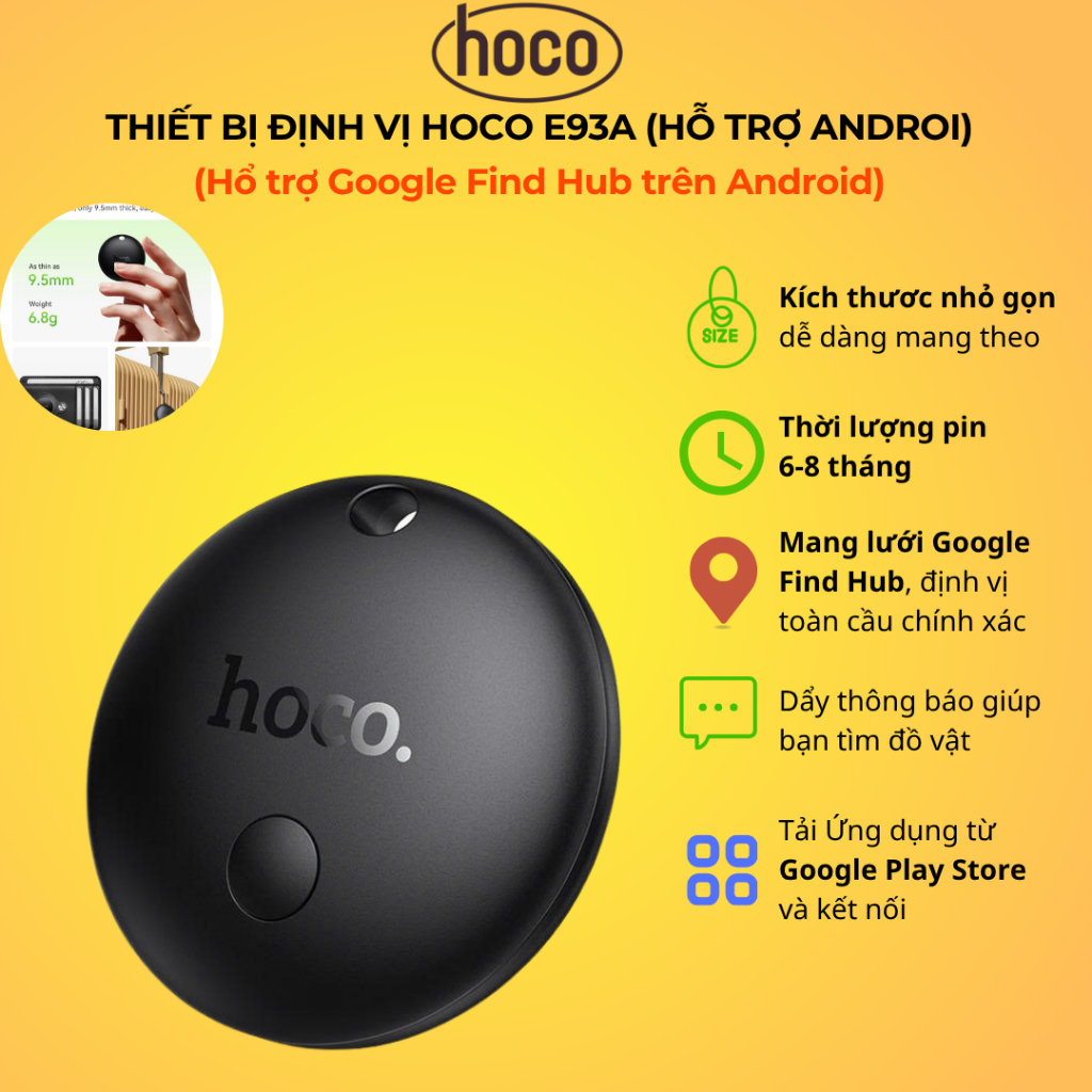THIẾT BỊ ĐỊNH VỊ HOCO E93A (HỖ TRỢ ANDROI