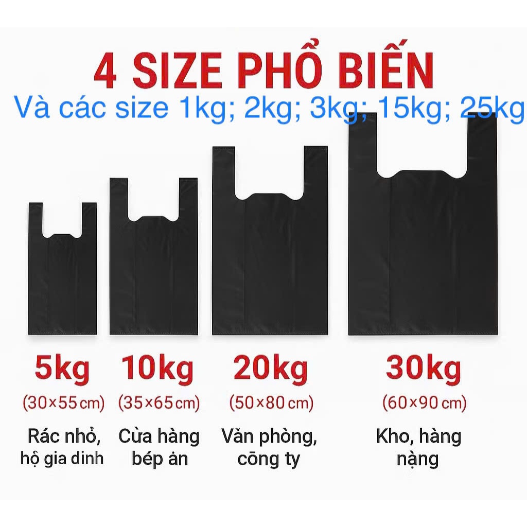 Túi bóng đen các cỡ