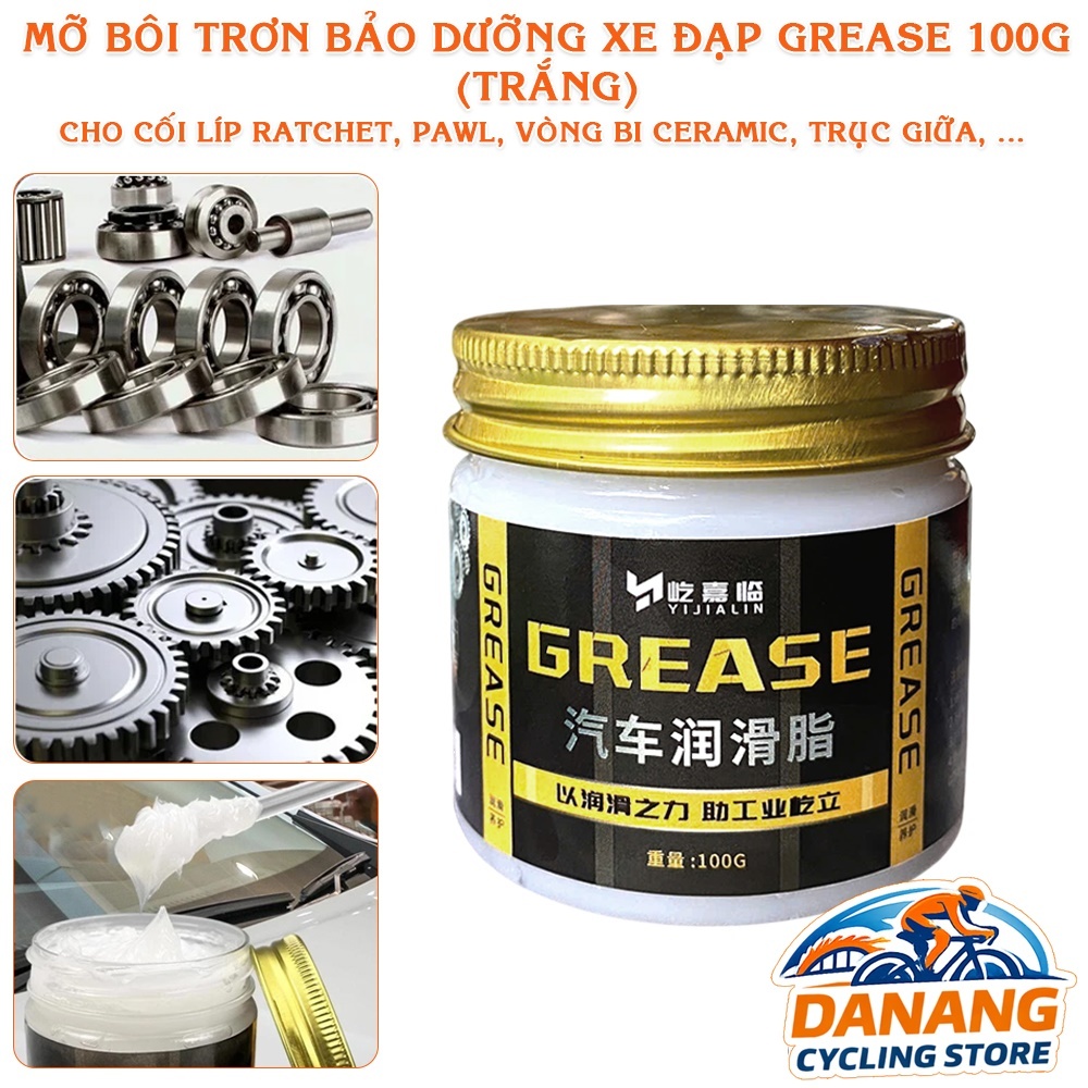 Mỡ Bôi Trơn Lithium Trắng 100G GREASE – Bảo Dưỡng Cối Líp, Vòng Bi Xe Đạp