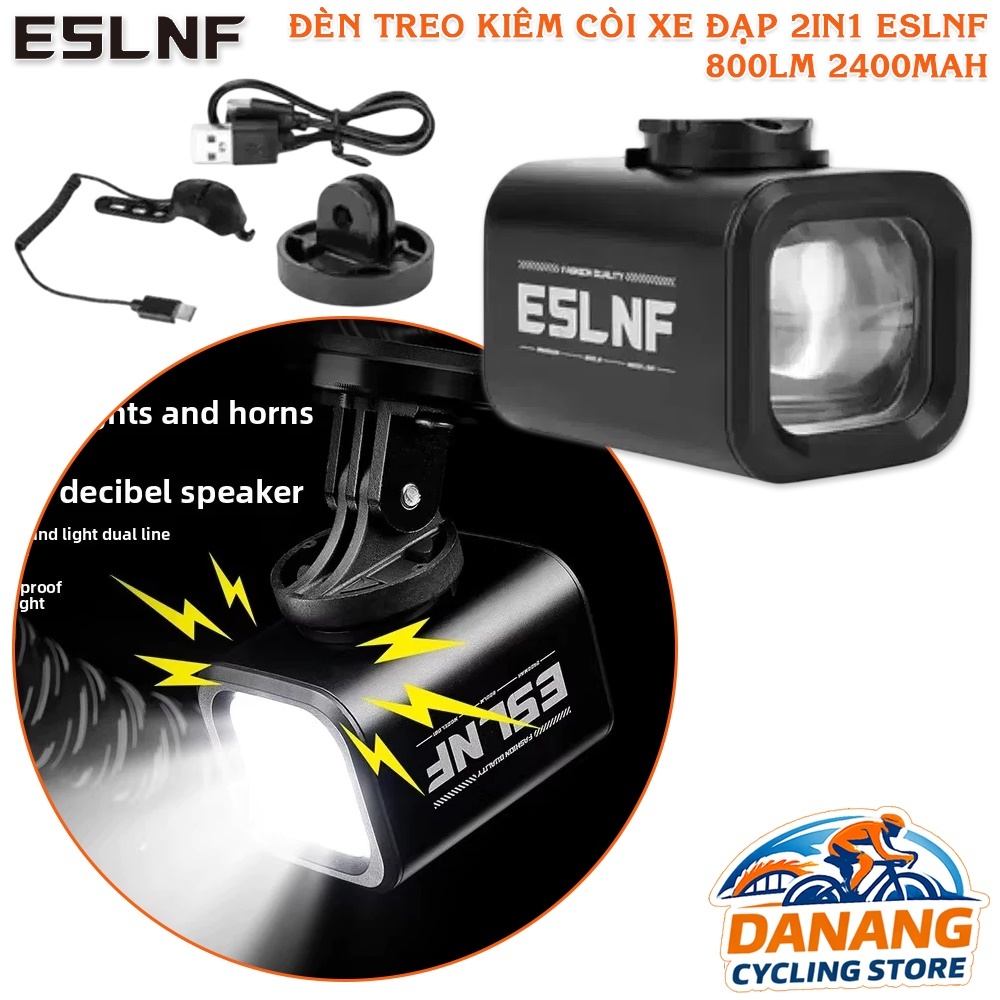 Đèn Treo Xe Đạp ESLNF 800LM 2400MAH – Siêu Sáng, Có Còi Báo, Đi Đêm An Toàn