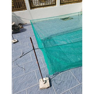 Vèo lưới nuôi ốc ếch cá lươn mắt lưới 5li mầu xanh, bền bỉ, độ bền cao