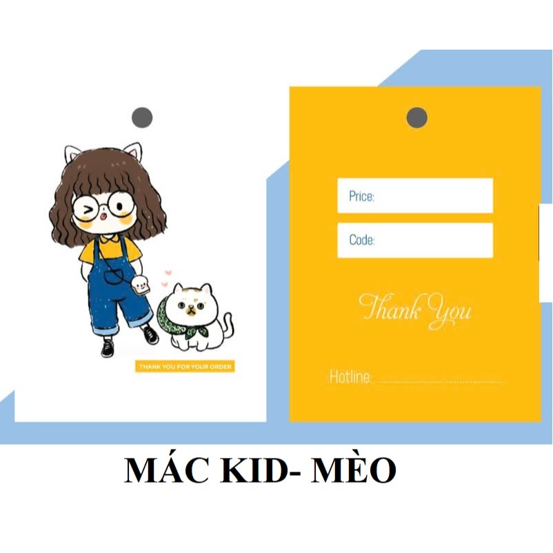 Mác giấy, nhãn mác quần áo- combo 1 lạng