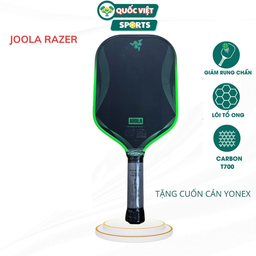 Vợt Pickleball Razer Gen 4 Pro 16mm hàng siêu cấp, Lõi Gen 4, mặt nhám lì carbon