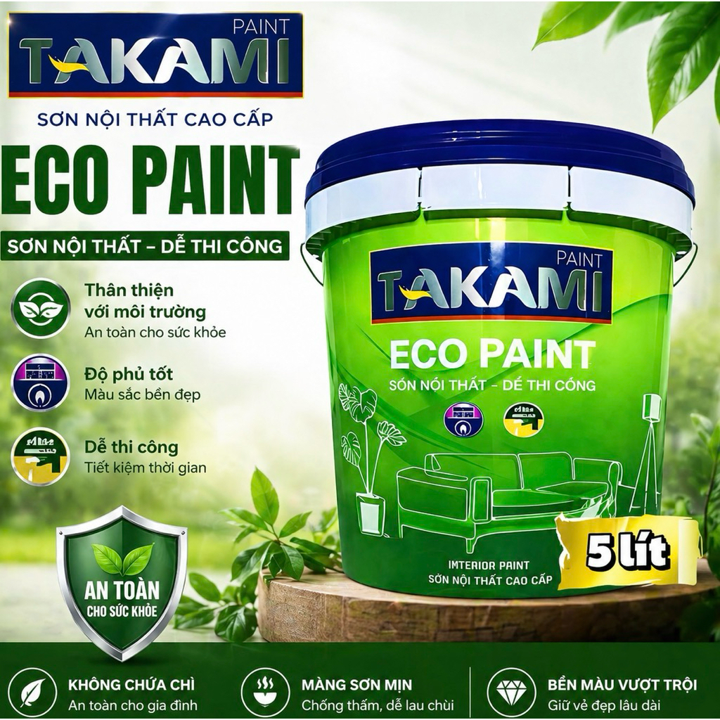 TAKAMI ECO PAINT Sơn nội thất -dễ thi công