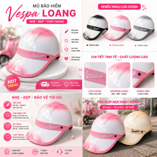 Nón bảo hiểm vespa Loang màu khoét tóc - Thiết kế thời thượng cho cả nam nữ - Bền bỉ chính hãng GRX