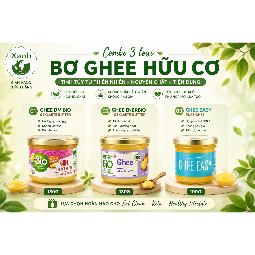 Bơ ghee hữu cơ Organic Ener Bio / Easy / Dm Bio