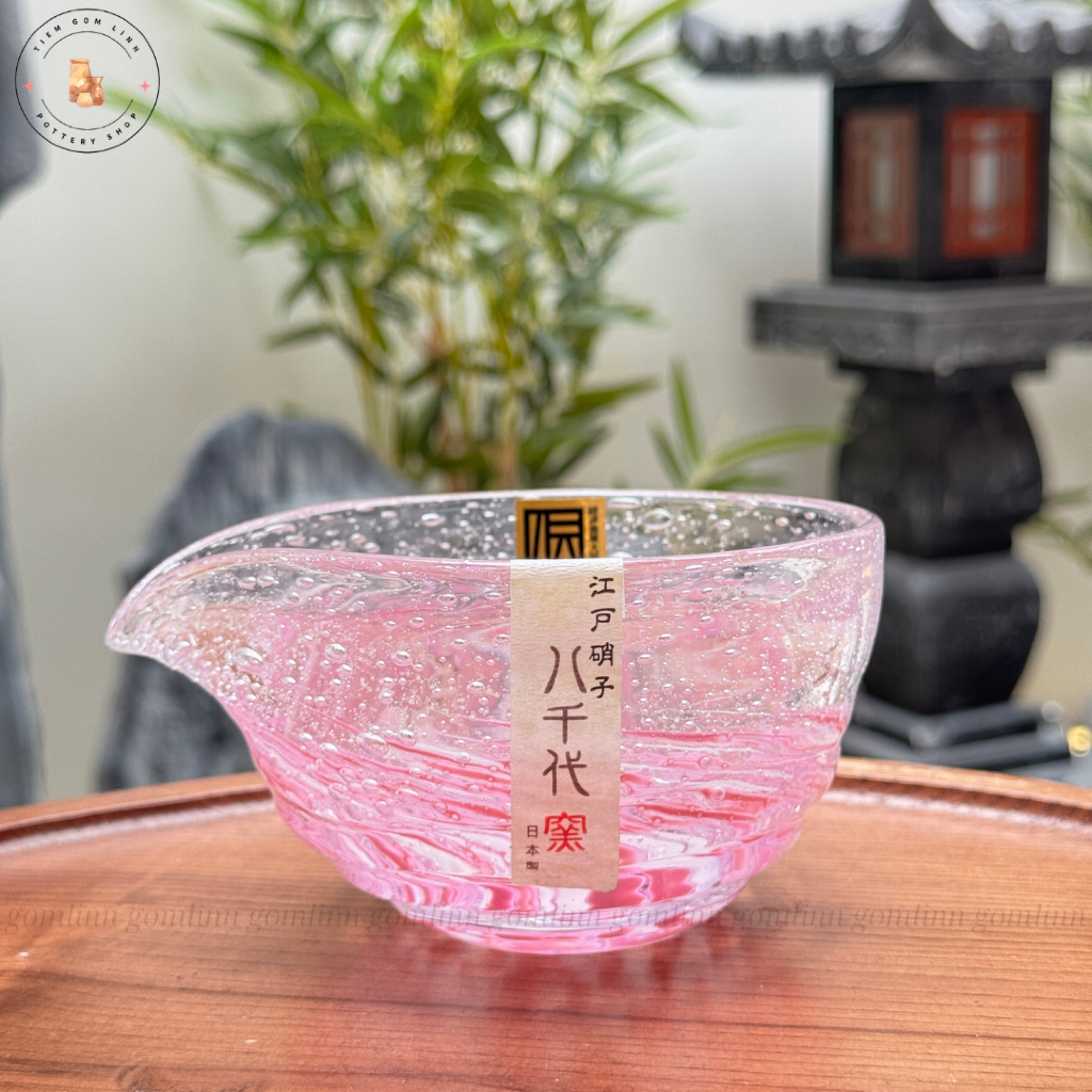 [𝐋𝐢𝐦𝐢𝐭𝐞𝐝 𝐄𝐝𝐢𝐭𝐢𝐨𝐧] BÁT ĐÁNH MATCHA CHAWAN THỦY TINH HỒNG CÓ PHÁT QUANG