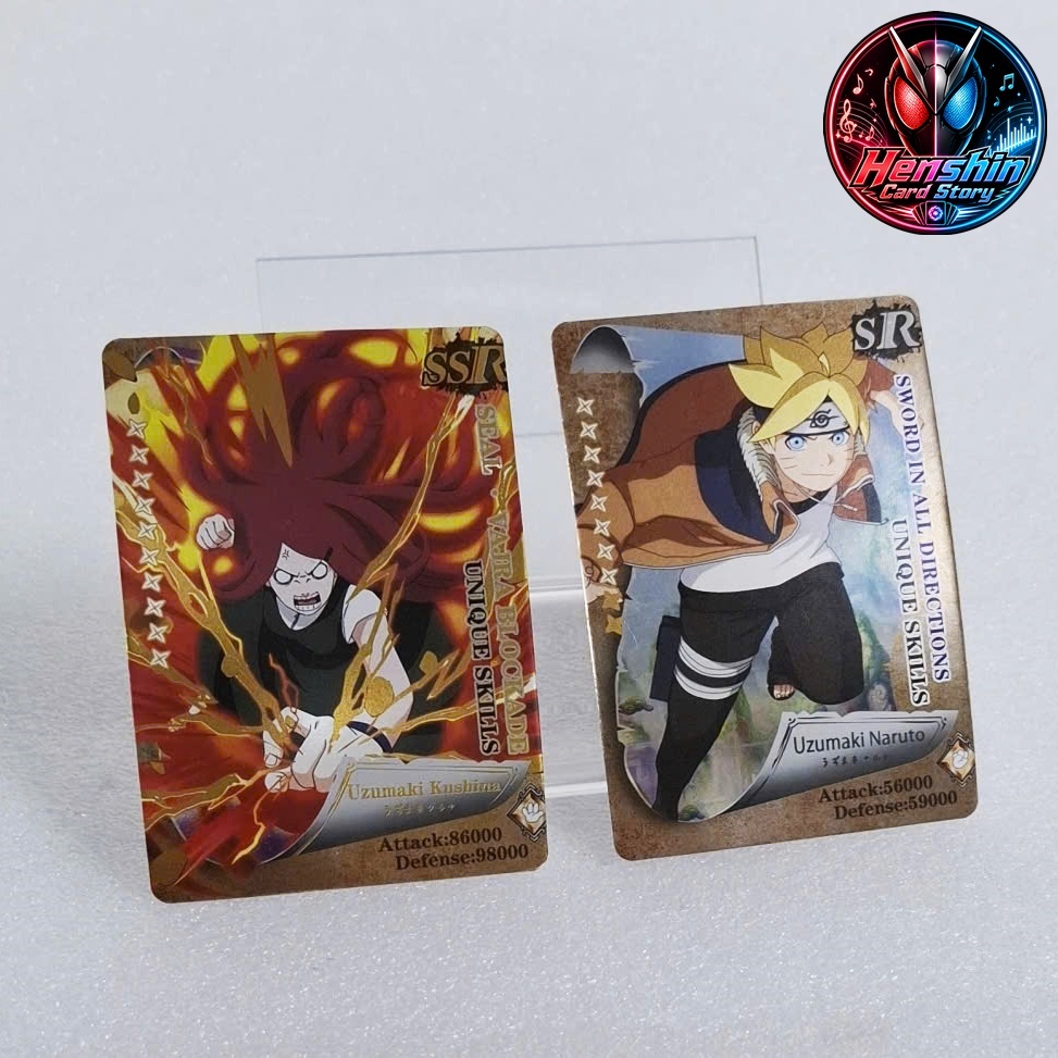 Set 2 thẻ Kushina Boruto, Thẻ Naruto, Bộ Sưu Tập Shinobi Đỉnh Cao (henshincardstory)