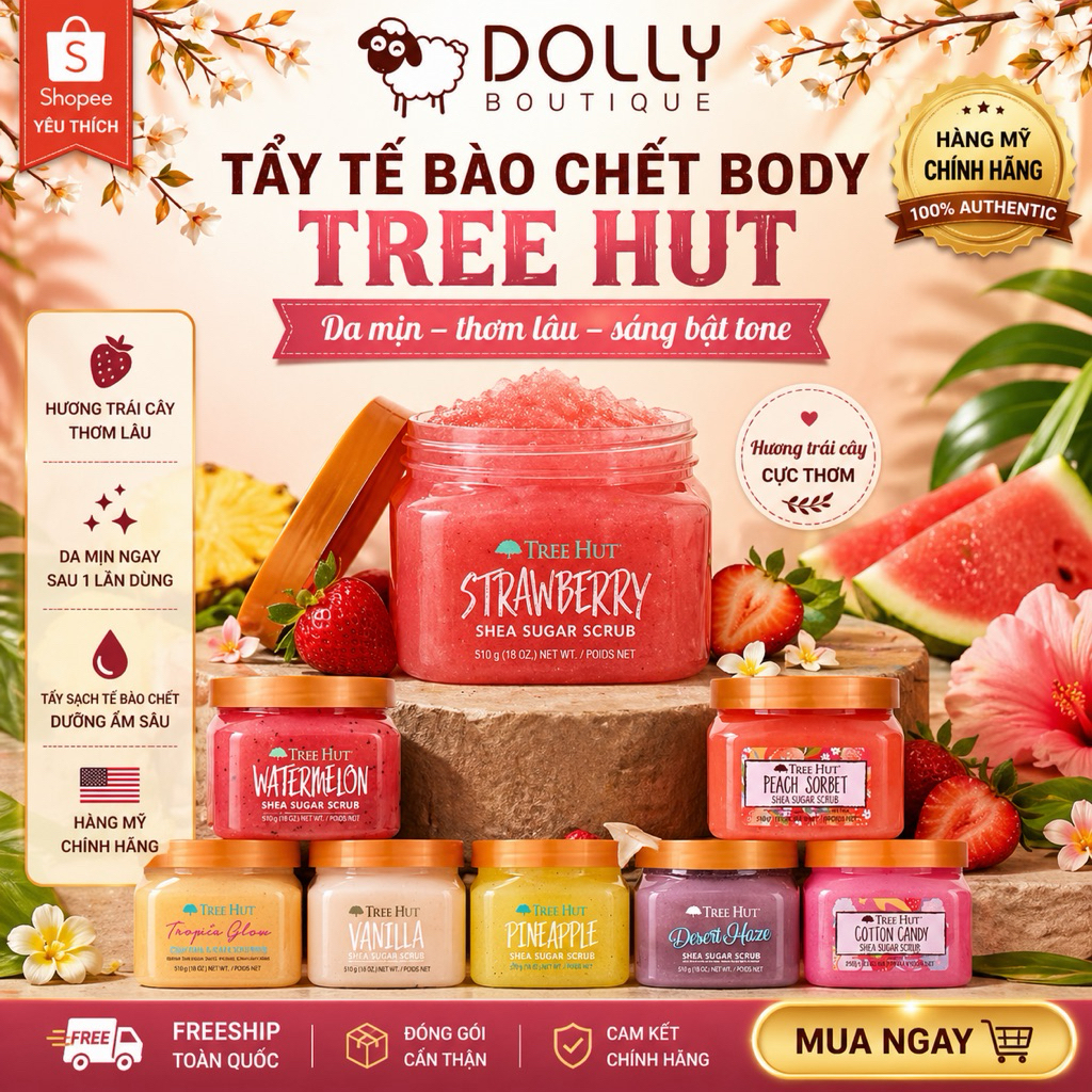 Tẩy Tế Bào Chết Toàn Thân Tree Hut Shea Sugar Scrub 510gr