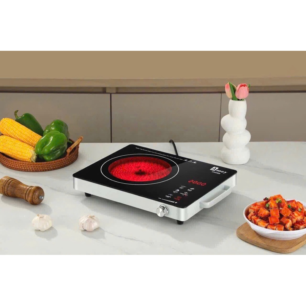 Bếp Hồng Ngoại AMEY AM088 Chính Hãng - Công Suất 2000W, Không Kén Nồi, Mặt Kính Cường Lực, Có Hẹn Gi