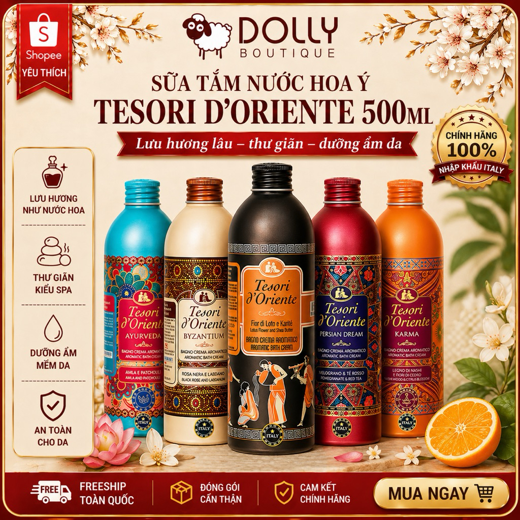 Sữa Tắm Nước Hoa Tesori D'Oriente Bath Cream - 500ml | BigBuy360 - bigbuy360.vn