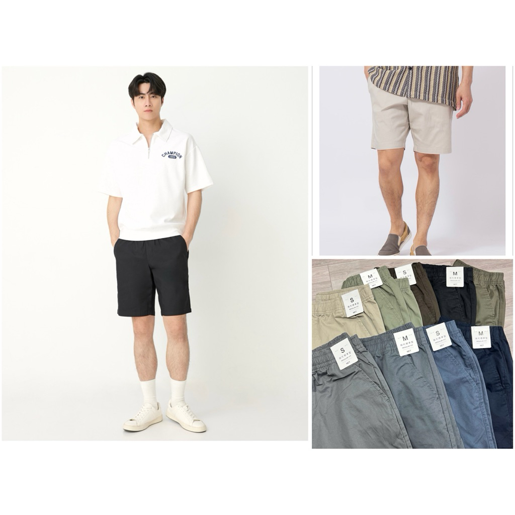 Quần Short Nam Net-fashion Kaki Co Giãn Form Regular – Cạp Chun Dây Rút, Thoáng Mát, Dễ Phối