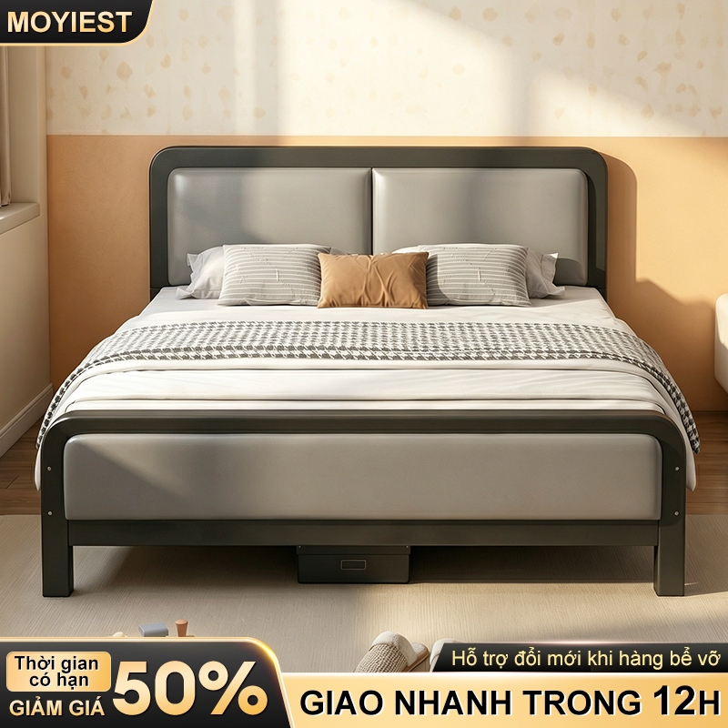 MY Giường ngủ giường pallet giường sắt Thép dày khả năng chịu tải siêu mạnh Lật ngược lại và tắt tiếng | BigBuy360 - bigbuy360.vn