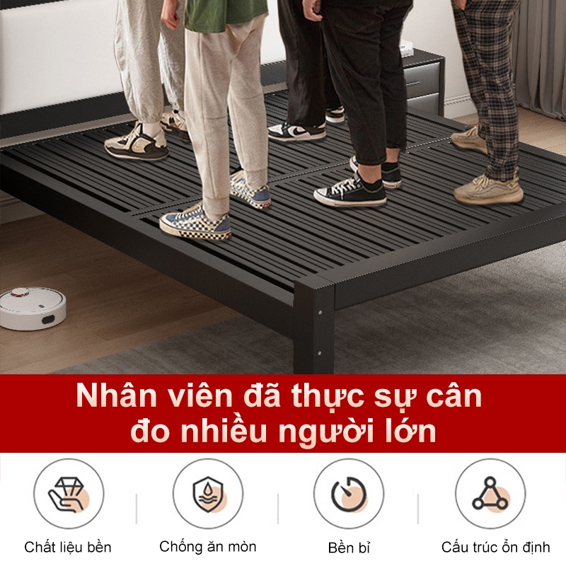 MY Giường ngủ giường pallet giường sắt Thép dày khả năng chịu tải siêu mạnh Lật ngược lại và tắt tiếng | BigBuy360 - bigbuy360.vn