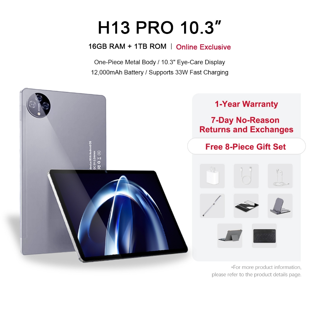SANSUNG Máy tính bảng mới 16GB+512GB 10.3inch máy tính bảng học văn phòng giải trí giá rẻ tablet pc 