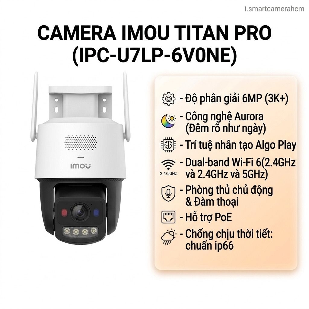 CAMERA NGOÀI TRỜI IMOU TITAN PRO 6MP-3K (IPC-U7LP-6V0NE)