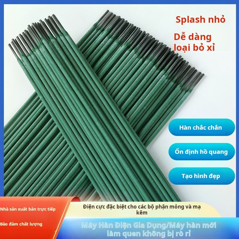 Que Hàn Xanh Mỏng Ống Kẽm E6013 Dễ Dùng Chống Gỉ Hàn Gia Đình