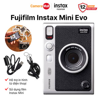 MÁY ẢNH FUJIFILM INSTAX MINI EVO ĐEN - Máy Ảnh Lấy Liền Cao Cấp Chính Hãng | In Hình Từ Điện Thoại | BH 12 Tháng