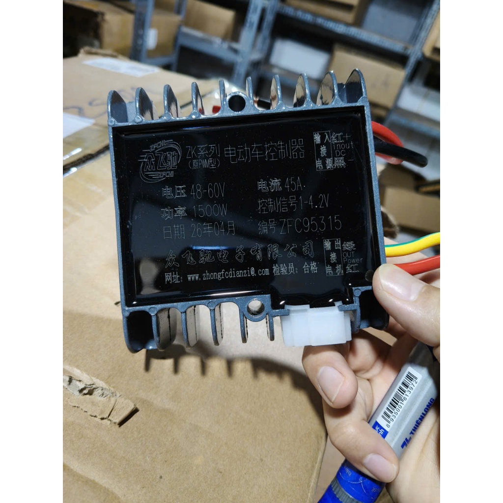 IC ĐÚC, BỘ ĐIỀU KHIỂN TỐC ĐỘ ĐỘNG CƠ CHỔI THAN 48V-60V 1500W, DÒNG ĐIỆN 45 AMPE