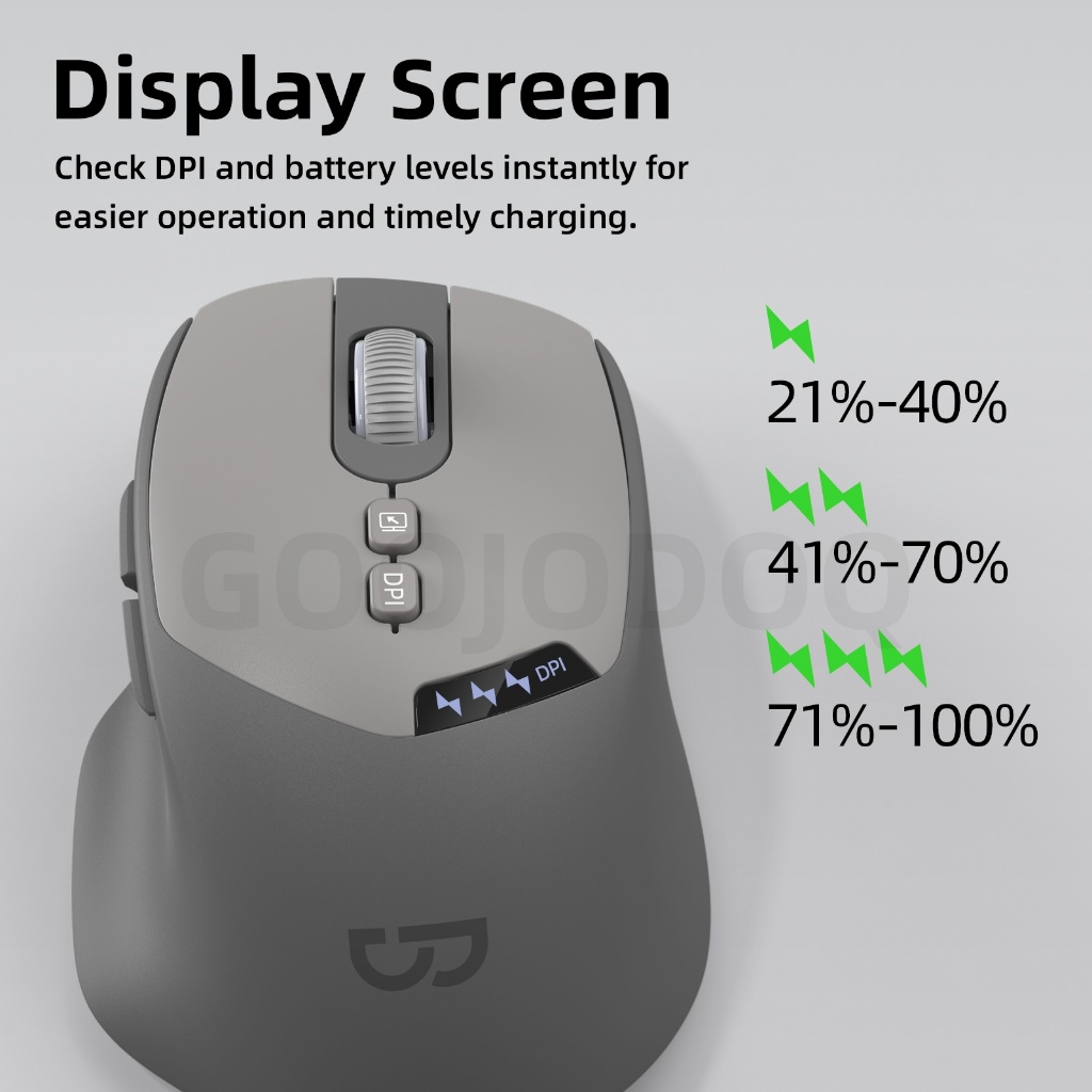 Chuột Không Dây GOOJODOQ 3 Chế Độ Kết Nối, Chuột Êm, Pin 50 Giờ, 4 DPI, 7 Nút, 4 Màu Thời Trang | BigBuy360 - bigbuy360.vn