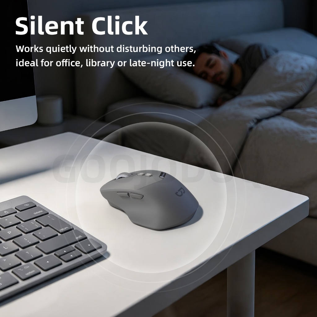 Chuột Không Dây GOOJODOQ 3 Chế Độ Kết Nối, Chuột Êm, Pin 50 Giờ, 4 DPI, 7 Nút, 4 Màu Thời Trang | BigBuy360 - bigbuy360.vn