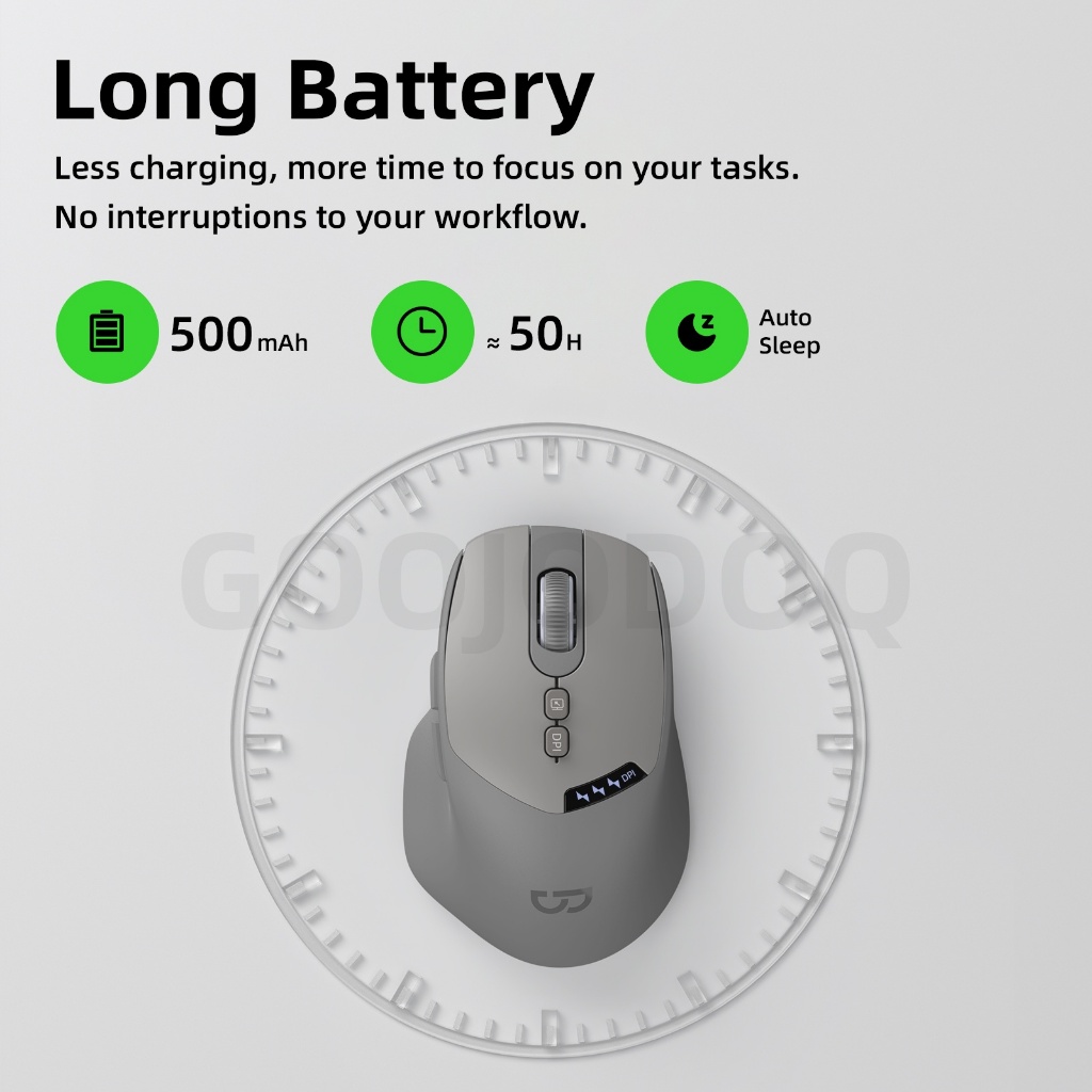 Chuột Không Dây GOOJODOQ 3 Chế Độ Kết Nối, Chuột Êm, Pin 50 Giờ, 4 DPI, 7 Nút, 4 Màu Thời Trang | BigBuy360 - bigbuy360.vn