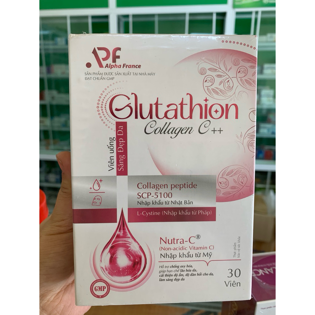 Viên uống Glutathion Collagen C ++ hộp 30viên