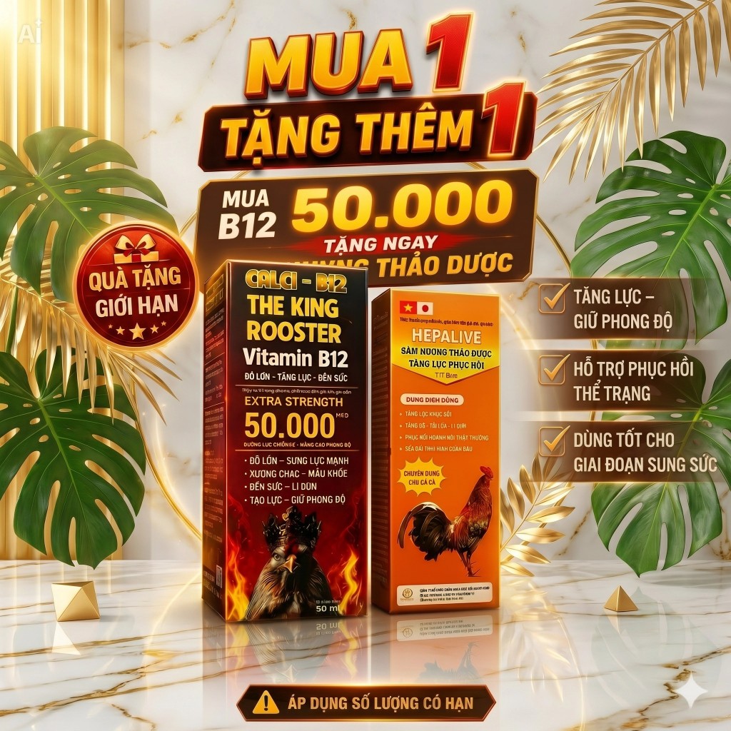 Combo Calci B12 50.000mcg 50ml + Tặng Sâm Nhung Thảo Dược