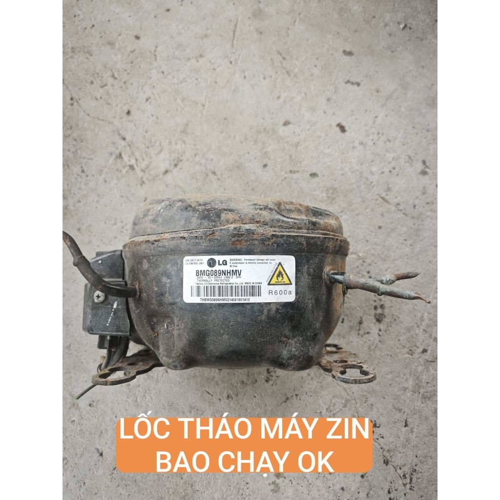 BLOCK MÁY NÉN TỦ LẠNH LG INVERTER BMG089NHMV CŨ THÁO MÁY ZIN