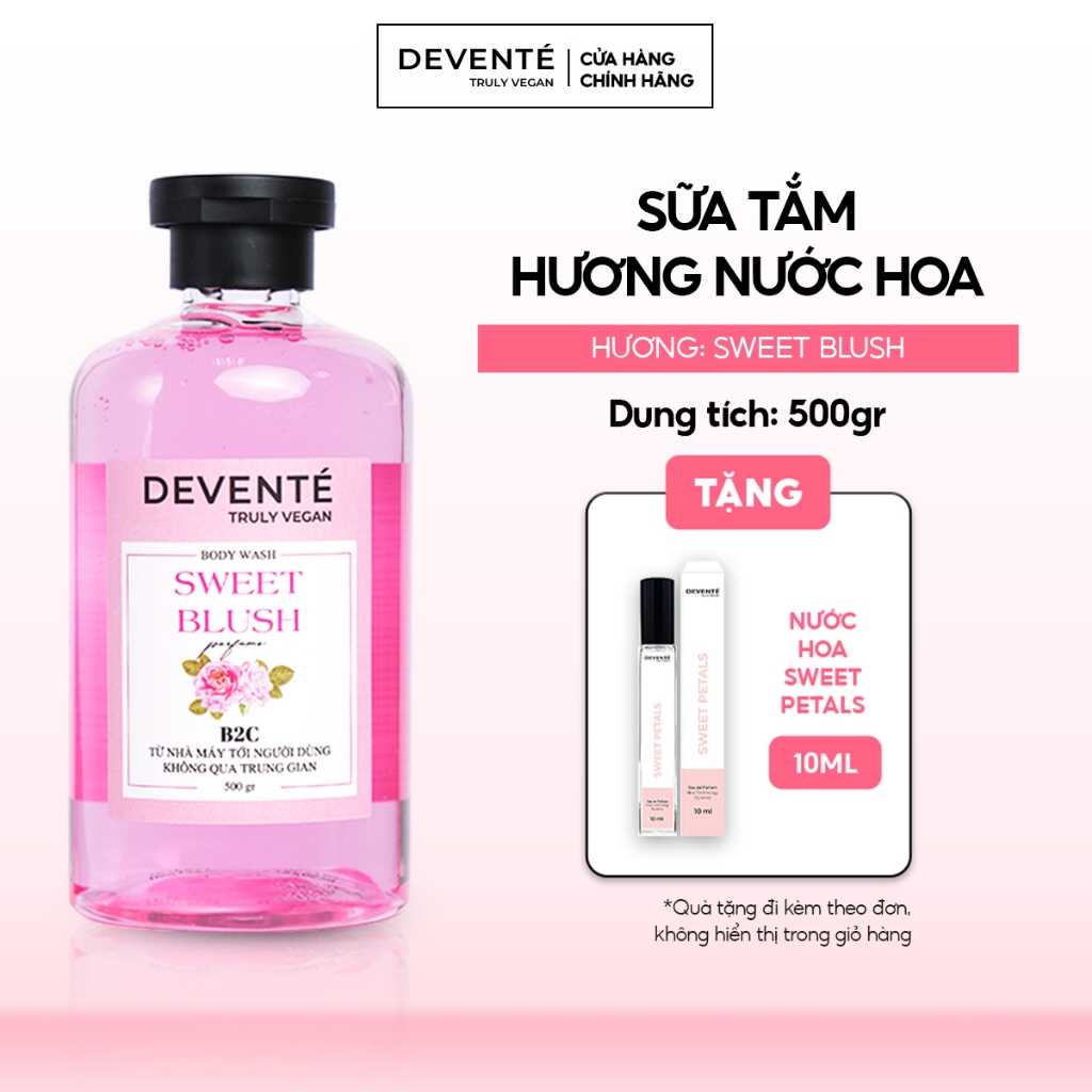 [MUA 2 TẶNG 1] Sữa Tắm Nước Hoa DEVENTE Hương Nước Hoa Lưu Hương Lâu Cao Cấp 500g