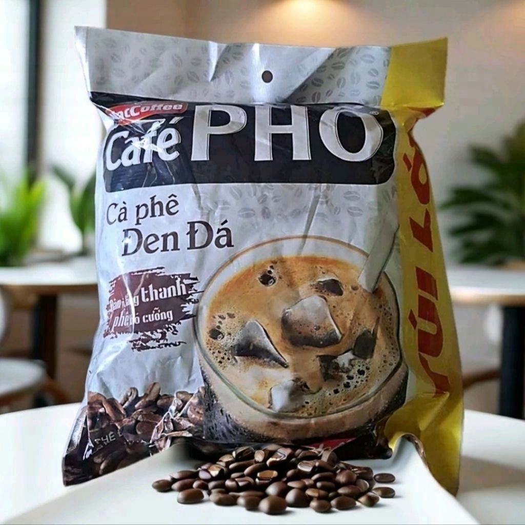 (Túi lớn) Cà phê phố đen đá bịch ( 50 gói * 16g)