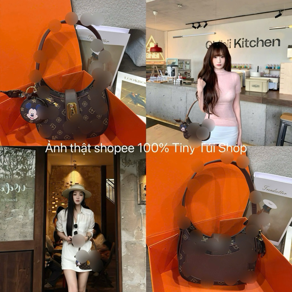 (Full-Box) Túi xách kẹp nách JK TẶNG KÈM GƯƠNG VÀ KHĂN có dây đeo chéo sang chảnh