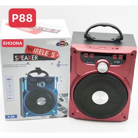 Loa Bluetooth Mini Di Động Âm Bass Cực Hay Đèn Led Sống Động P88