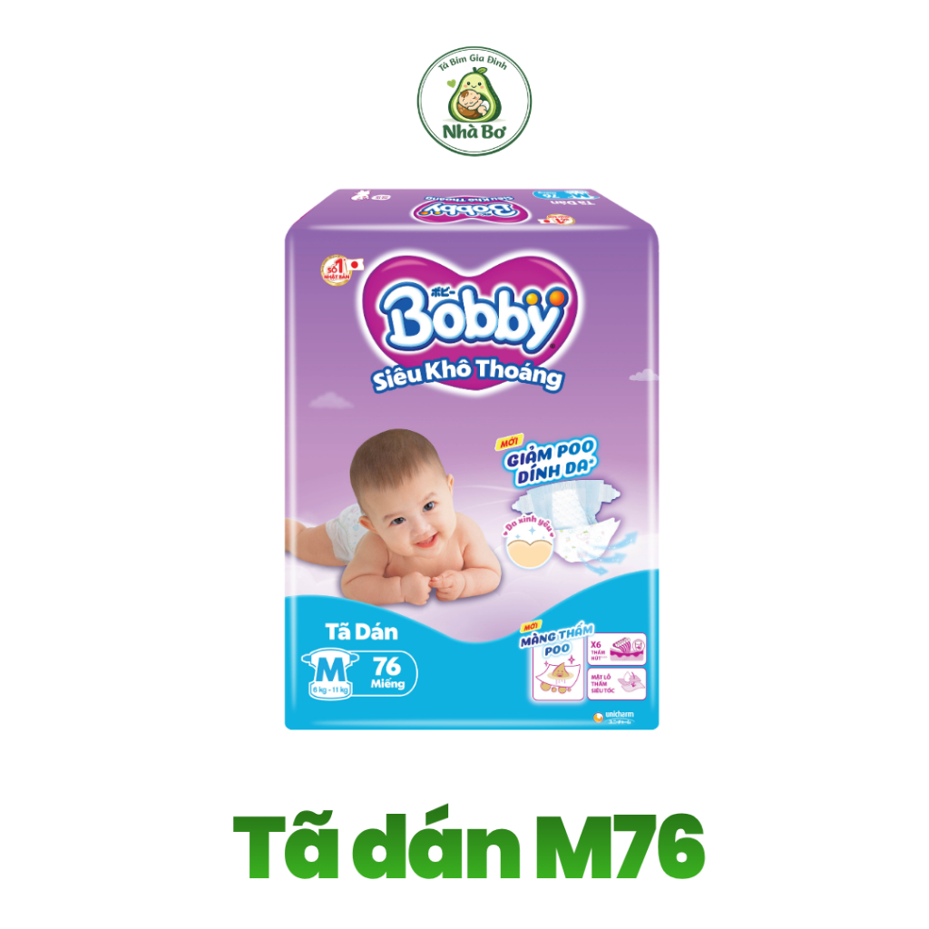(Giảm giá) Tã dán Bobby S80/M76