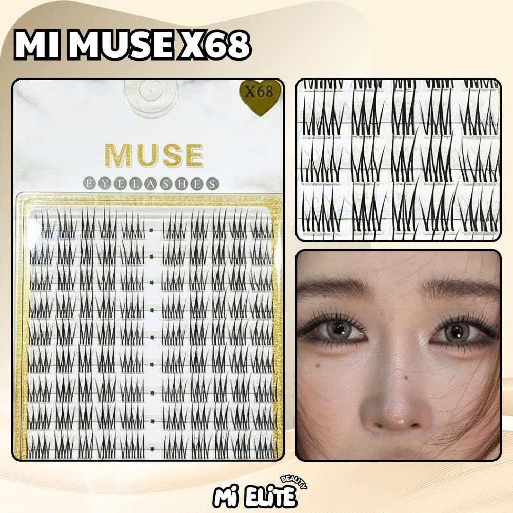 Lông Mi Giả Rời Muse X68 – Mi Tự Nhiên, Dễ Tạo Dáng Đa Kiểu, Mỏng Nhẹ, Giữ Form Lâu