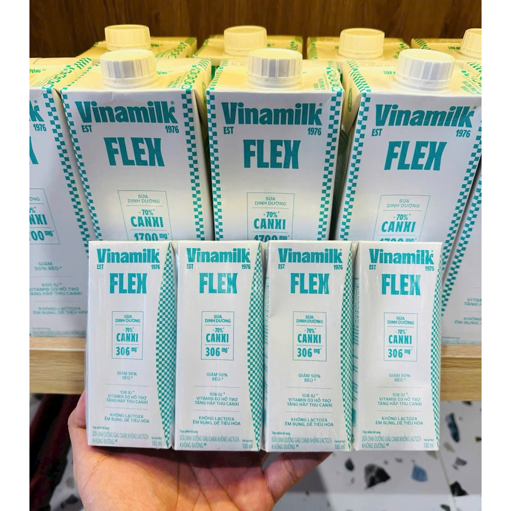 [Date T2/2027] Vinamilk Flex 180ml cao canxi