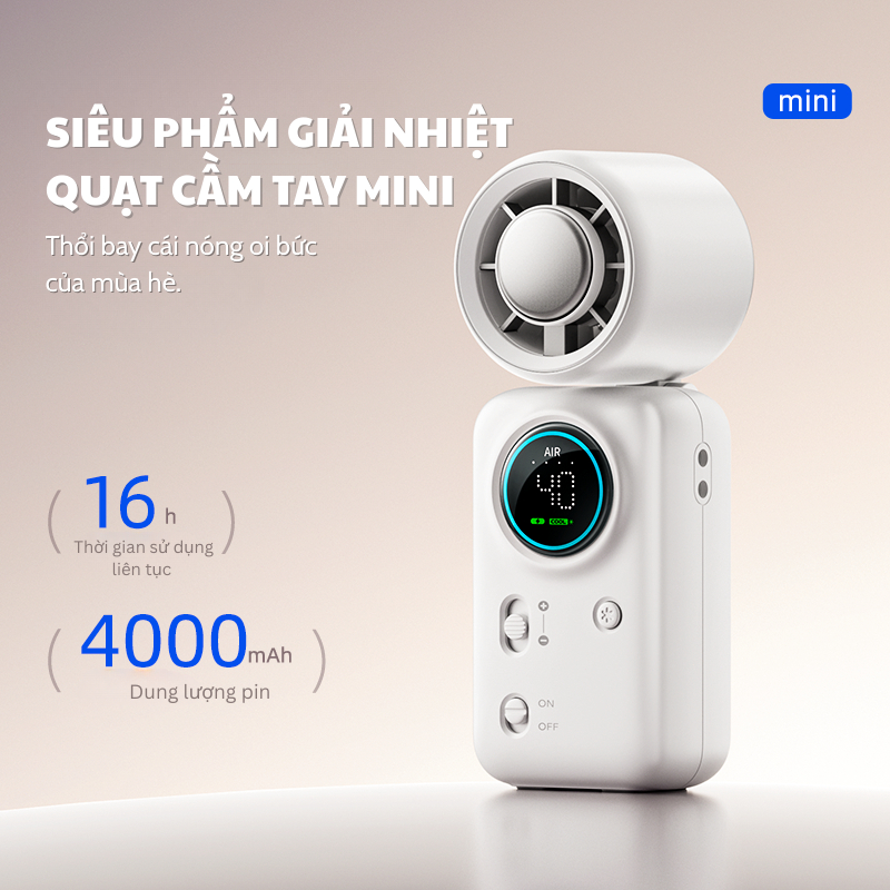 TiankePlus Quạt cầm tay mini, quạt turbo siêu mạnh, chế độ làm mát nhanh TF20Pro | BigBuy360 - bigbuy360.vn