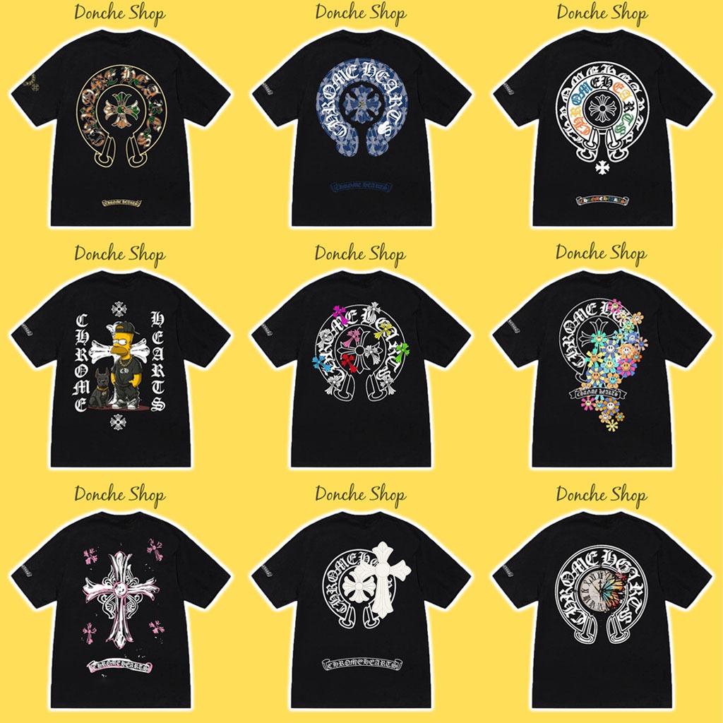 Áo Thun Chrome Hearts In Hình Form Unisex Nam Nữ Vải Cotton 250 GSM Áo Phông Chrome 587488