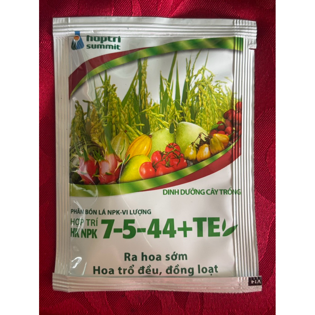 Combo 10 Gói Hợp Trí 7-5-44 TE 40GR: Kích ra hoa, tăng đậu trái