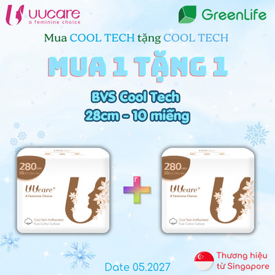 (Quà tặng ko bán) BVS UUcare Singapore Cool Tech ban ngày và đêm 28cm