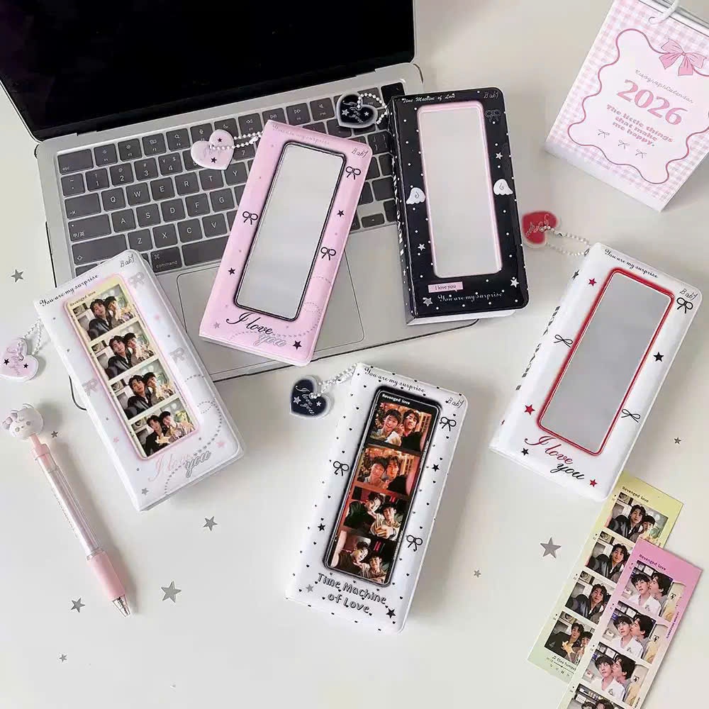 Collect Book "Love You" Đựng Ảnh Photostrip Có Keyring, Ảnh 4Cut Style Hàn Quốc, Album Đựng Ảnh Phot