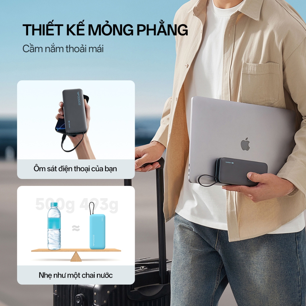 【Được chứng nhận CCC】CUKTECH Sạc Nhanh 55W 20000mAh – Tích Hợp Dây, Hỗ Trợ Xiaomi 55W Samsung 45W Laptop 45W iP 16/15/14 | BigBuy360 - bigbuy360.vn